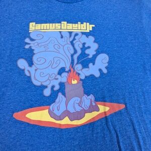 Samus David Jr. Blue Concert Tee Indie Rock Band From Denton, TX  Medium